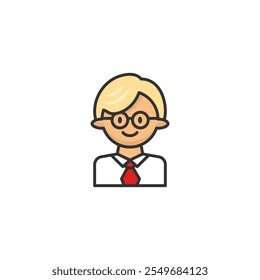 Businessman icon on white background. Cartoon icon business concept.