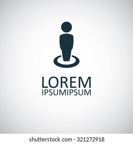 businessman icon, on white background
