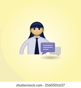 businessman icon, people in formal clothes and chat bubble, financial report, suitable for website, trading application, financial report, and etc