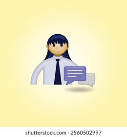 businessman icon, people in formal clothes and chat bubble, financial report, suitable for website, trading application, financial report, and etc