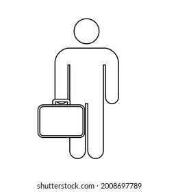 Businessman icon People in motion active lifestyle sign
