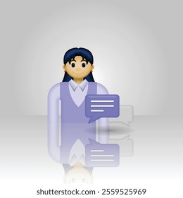 businessman icon, icon of people wearing formal clothes and chat bubble, illustration graphic of businessman conversation, suitable for business, trade, employees, and etc