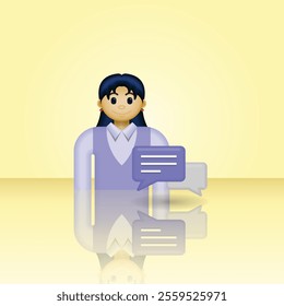 businessman icon, icon of people wearing formal clothes and chat bubble, illustration graphic of businessman conversation, suitable for business, trade, employees, and etc