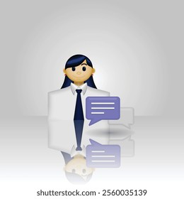 Businessman icon, people wearing formal clothes and chat bubble, graphic illustration of businessman conversation, suitable for application, message, business, customer service, and etc.