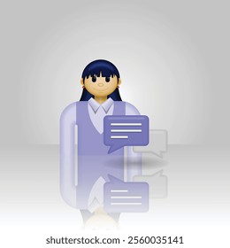 Businessman icon, people wearing formal clothes and chat bubble, graphic illustration of businessman conversation, suitable for application, message, business, customer service, and etc.