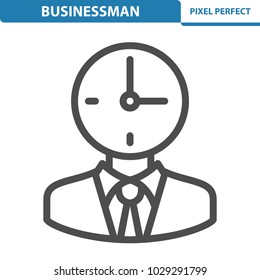Businessman Icon. Professional, pixel perfect icons optimized for both large and small resolutions. EPS 8 format. 12x size for preview.