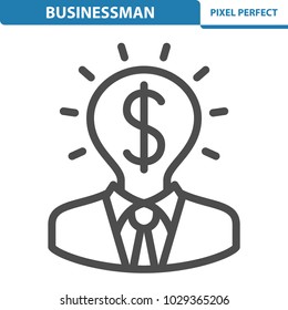 Businessman Icon. Professional, pixel perfect icons optimized for both large and small resolutions. EPS 8 format. 12x size for preview.