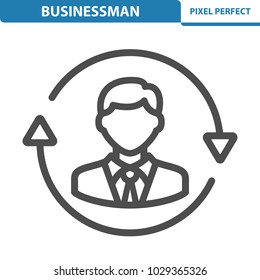 Businessman Icon. Professional, pixel perfect icons optimized for both large and small resolutions. EPS 8 format. 12x size for preview.