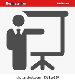 Businessman Icon. Professional, pixel perfect icon optimized for both large and small resolutions. EPS 8 format.