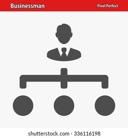 Businessman Icon. Professional, pixel perfect icon optimized for both large and small resolutions. EPS 8 format.