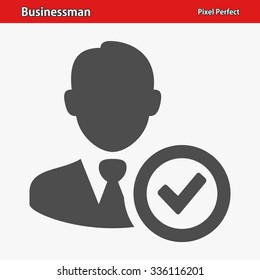 Businessman Icon. Professional, pixel perfect icon optimized for both large and small resolutions. EPS 8 format.