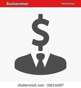 Businessman Icon. Professional, pixel perfect icon optimized for both large and small resolutions. EPS 8 format.
