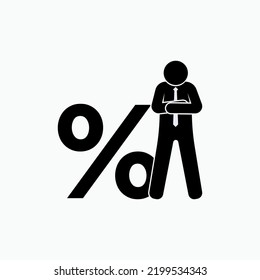 Geschäftsmann-Symbol Gewinnorientiertes Personensymbol - Vektorgrafik.