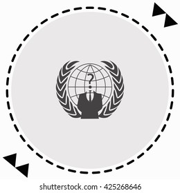 Businessman icon with question mark