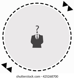Businessman icon with question mark