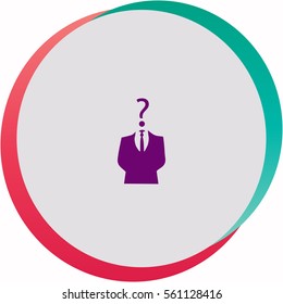 Businessman icon with question mark  icon. Vector design.