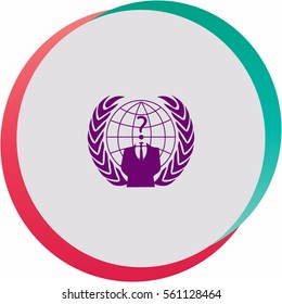 Businessman icon with question mark  icon. Vector design.
