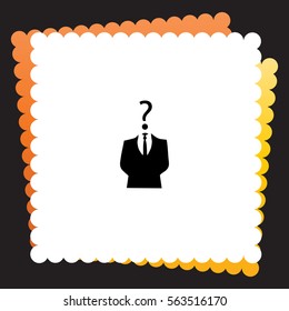 Businessman icon with question mark  icon. Vector design. 