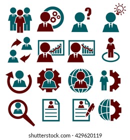businessman icon set