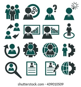 businessman icon set