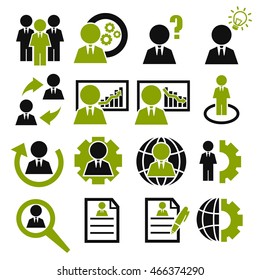 businessman icon set