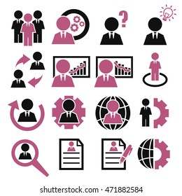 businessman icon set