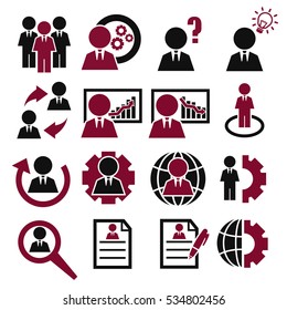 businessman icon set