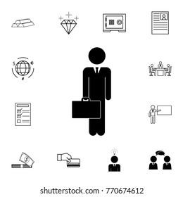 Businessman Icon. Set of business element. Premium quality graphic design. Signs, outline symbols collection, simple thin line icon for websites, web design, mobile app on white background