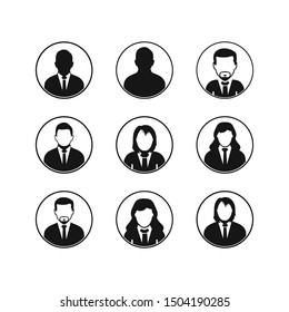 Businessman Icon set. Flat style vector EPS.
