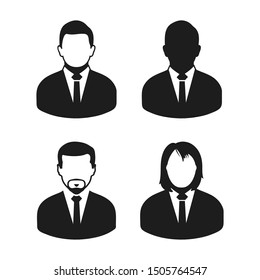 Businessman Icon set. Flat style vector EPS.