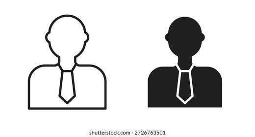 Conjunto de iconos de hombre de negocios. paquete de elementos de Web de logotipo mínimo.
