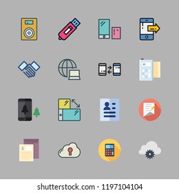businessman icon set. vector set about calculating, handshake, curriculum and invoice icons set.