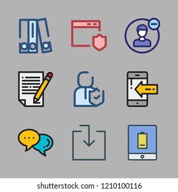 businessman icon set. vector set about smartphone, download, tablet and cloud computing icon icons set.