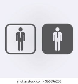 Businessman icon set . Vector illustration