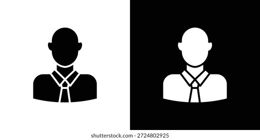 Businessman icon silhouette vector flat illustration design pack.