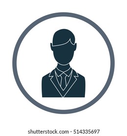 Businessman icon. Simple design for web and mobile