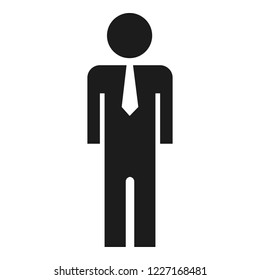 Businessman icon. Simple illustration of businessman vector icon for web design isolated on white background