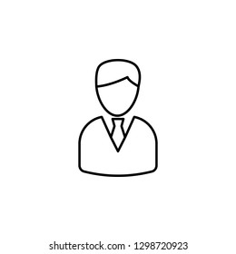 businessman icon. Simple outline vector of business set for UI and UX, website or mobile application on white background