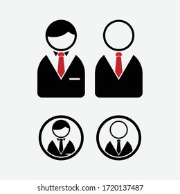 Icono de Businessman, simple, adecuado para el uso en todas las formas de trabajo gráfico.
