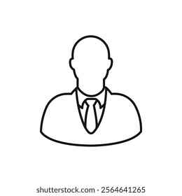 Businessman icon Simple thin line flat symbol