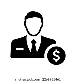 Businessman icon. Simple vector graphics.