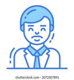  icono de hombre de negocios, ilustración vectorial de avatar único