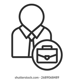 Icono de hombre de negocios Colección de un solo Vector