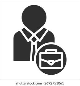 Businessman Icon Single Vector Collection