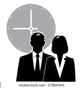 businessman icon with symbol