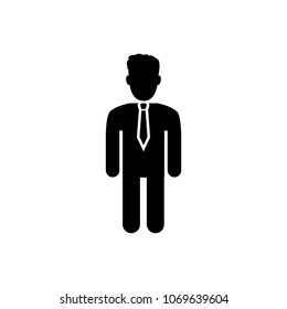 Businessman Icon in trendy flat style isolated on white background. Leadership symbol for your web site design, logo, app, UI. Vector illustration, EPS10.