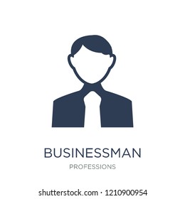 Businessman icon. Trendy flat vector Businessman icon on white background from Professions collection, vector illustration can be use for web and mobile, eps10
