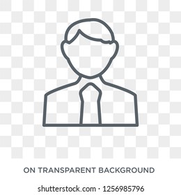 Businessman icon. Trendy flat vector Businessman icon on transparent background from Professions collection. High quality filled Businessman symbol use for web and mobile
