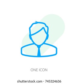Businessman Icon in trendy line style isolated on grey background. Leadership symbol for your web site design, logo, app, UI. Vector illustration, EPS10.