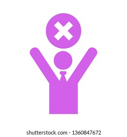 Businessman icon, User icon of man in business suit. - Vector